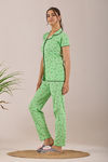 Sweet Moon Knit Cotton Pyjama Set - Pastel Green — thumbnail 3